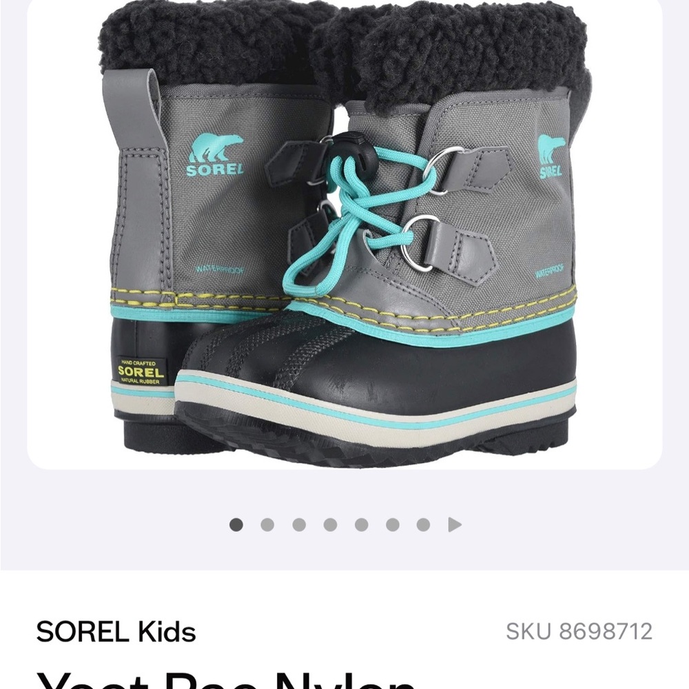 Sorel Yoot Pac kids boots size 12